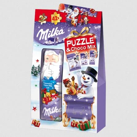 Milka Puzzle und Choco Mix Alpenmilch und Snow Balls 124g 14er Pack von n.v.