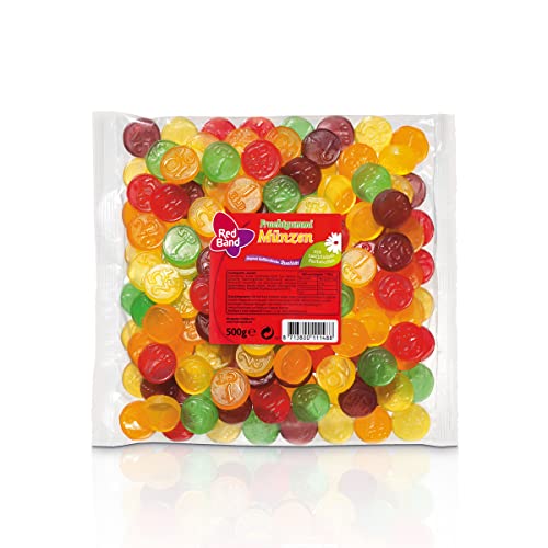 Red Band Fruchtgummi Münzen fruchtig süß 5fach sortiert 500g von n.v.