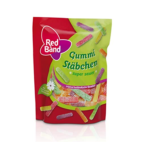 Red Band bunte Gummi Stäbchen gezuckert und super sauer 200g Red Band bunte Gummi Stäbchen gezuckert und super sauer 200g von n.v.