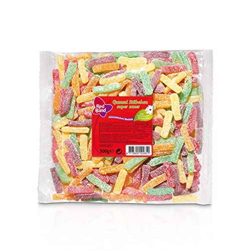 Red Band bunte Gummi Stäbchen gezuckert und super sauer 500g von n.v.