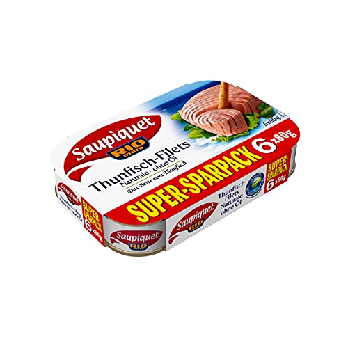 Saupiquet Thunfisch Filets naturale ohne Öl im eigenen Saft 6x80g von n.v.