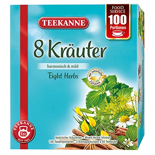 Teekanne 8 Kräuter Teemischung 100 Beutel harmonisch mild 125g von n.v.