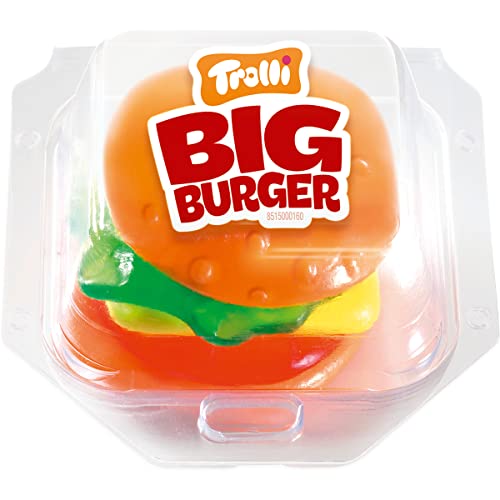 Trolli Big Burger aus fruchtig süßen Schaumzucker und Fruchtgummi 50g von n.v.