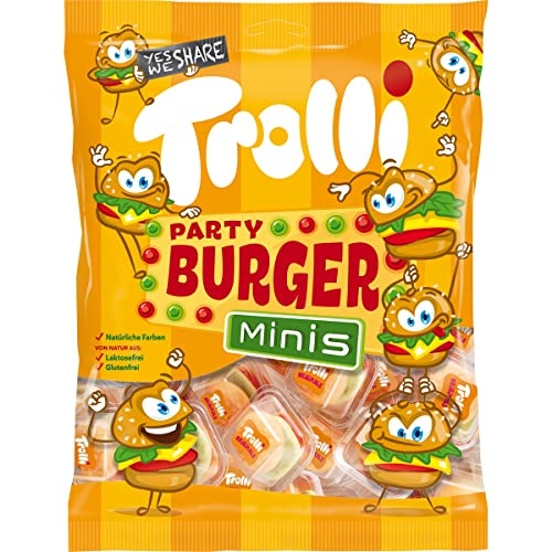 Party Burger Minis aus Schaumzucker und Fruchtgummi 170g von n.v.