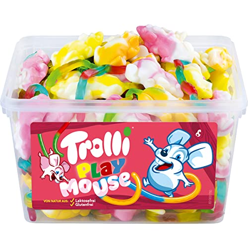 Trolli Playmousse Schaumzucker Mäuse mit Fruchtgummischwanz 1200g von n.v.