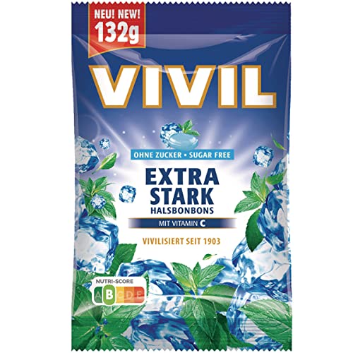 Vivil Extra Stark Halsbonbons Minze und Eukalyptus zuckerfrei 132g von n.v.