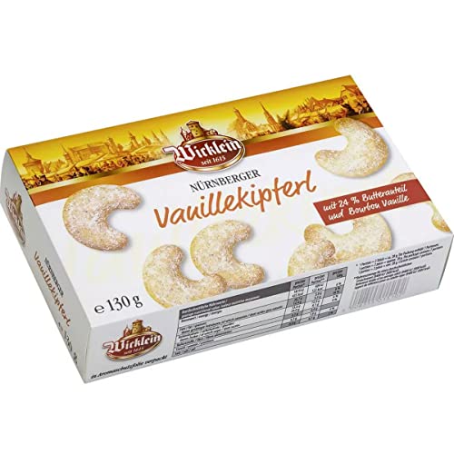 Wicklein Nürnberger Vanillekipferl mit Puderzucker 130g 12er Pack Wicklein Nürnberger Vanillekipferl mit Puderzucker 130g 12er Pack von n.v.