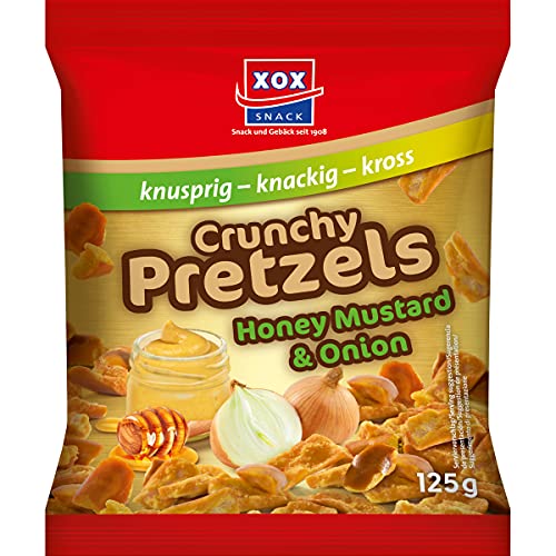 XOX Crunchy Pretzels Honey Mustard und Onion Brezelstückchen 125g XOX Crunchy Pretzels Honey Mustard und Onion Brezelstückchen 125g von n.v.