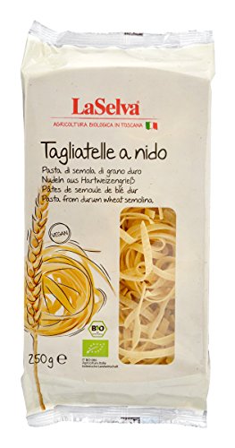 LaSelva Bio Tagliatelle a nido, Bandnudeln im Nest aus Hartweizen, 250 g von nakato