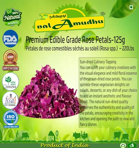 nalAmudhu Gulap Patti Rosenblätter, essbar, sonnengetrocknet, 125 g nalAmudhu Gulap Patti Rosenblätter, essbar, sonnengetrocknet, 125 g von nalAmudhu
