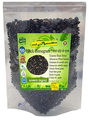 nalAmudhu Reines schwarzes Pferd, Gramm, Karuppu Kollu, Kulthi Dal, Karuppu Kaanam, 400 g nalAmudhu Reines schwarzes Pferd, Gramm, Karuppu Kollu, Kulthi Dal, Karuppu Kaanam, 400 g von nalAmudhu