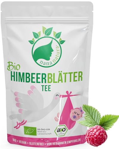 NanaNatura's BIO Himbeerblättertee | Schwangerschaftstee Kräutertee Hebammen-Rezeptur Geburtsvorbereitung | 100% natürlich | 85g von nananatura