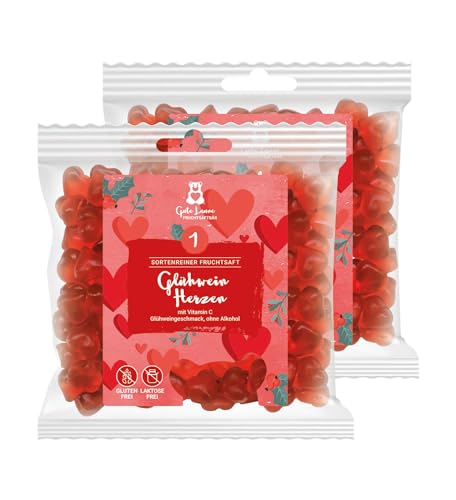 2er Set Glühweinherzen Gute Laune Fruchtsaftbär Weihnachten | sortenreine Fruchtsäfte | Ohne künstliche Farbstoffe und Geschmacksverstärker | Gluten- und Laktosefrei 2er Set Glühweinherzen Gute Laune Fruchtsaftbär Weihnachten | sortenreine Fruchtsäfte | Ohne künstliche Farbstoffe und Geschmacksverstärker | Gluten- und Laktosefrei von naschlabor