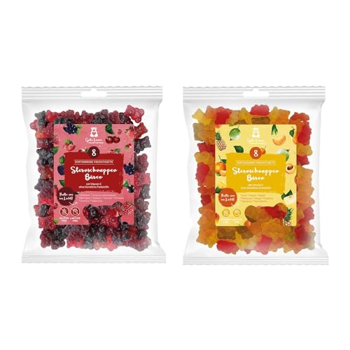 2er-Set Sternschnuppenbären Duo | 1000g Gummibärchen im Vorratspaket | Leckere Fruchtgummi Bären | Zum Verschenken zur Weihnachtszeit | Mit hohem Fruchtsaftanteil von naschlabor