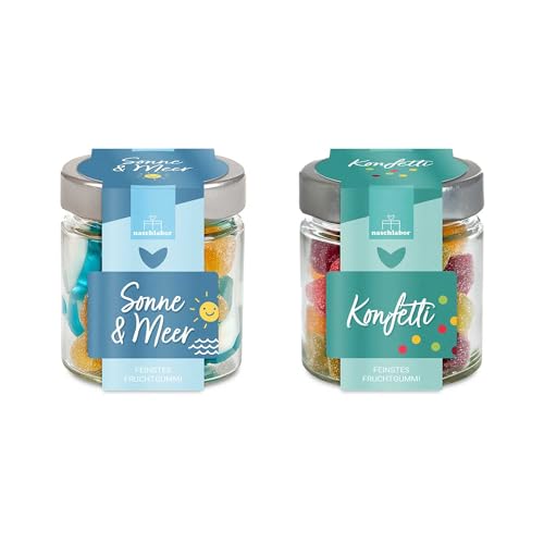 Bundle Sommer, Sonne & Meer Fruchtgummi und Konfetti Geschenkglas | Das perfekte Geschenk für jede Sommer Party | Geschenk für Freunde und Familie | Fröhliche Überraschung für Sommerliebhaber Bundle Sommer, Sonne & Meer Fruchtgummi und Konfetti Geschenkglas | Das perfekte Geschenk für jede Sommer Party | Geschenk für Freunde und Familie | Fröhliche Überraschung für Sommerliebhaber von naschlabor