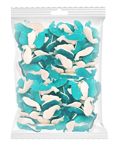 Candy Bar | Großpackung Blaue Wal-Gummibärchen- 1kg | ca. 120 Stück pro Packung | Fruchtgummis | Hochzeit | Vorratspackung | Gummitiere Süßigkeiten | toller als Trolli Haie von naschlabor