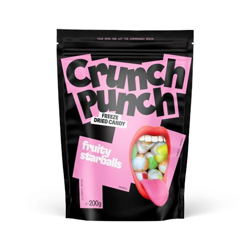 Crunch Punch 200g | Gefriergetrocknete Süßigkeiten | Kaubonbon | Knusprige Süßigkeiten | Freeze Dried Candies | Fruchtige Kaubonbons | American Candy | Bekannt von TikTok von naschlabor