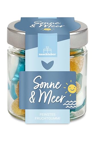 Fruchtgummi Geschenkglas Sonne & Meer 120g | Geschenk für die Liebsten | Das Mitbringsel für deine Freunde | Sommer | Strandparty | Vitamin Sea | Perfekt für sonnige Tage | Für Sommerliebhaber Fruchtgummi Geschenkglas Sonne & Meer 120g | Geschenk für die Liebsten | Das Mitbringsel für deine Freunde | Sommer | Strandparty | Vitamin Sea | Perfekt für sonnige Tage | Für Sommerliebhaber von naschlabor