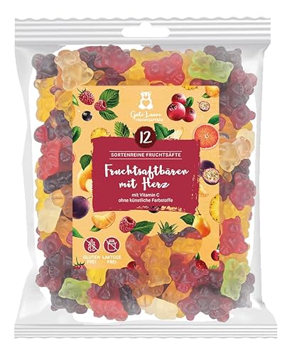 Fruchtsaftbär mit Herz | Große Bären | 20% sortenreine Fruchtsäfte | Ohne künstliche Farbstoffe und Geschmacksverstärker | Gluten- und Laktosefrei | 12 Geschmacksrichtungen Fruchtsaftbär mit Herz | Große Bären | 20% sortenreine Fruchtsäfte | Ohne künstliche Farbstoffe und Geschmacksverstärker | Gluten- und Laktosefrei | 12 Geschmacksrichtungen von naschlabor