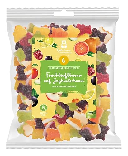 Fruchtsaftbären auf Joghurtschaum | 10% sortenreine Fruchtsäfte | Ohne künstliche Farbstoffe und Geschmacksverstärker | Glutenfrei | Gummibärchen Fruchtsaftbären auf Joghurtschaum | 10% sortenreine Fruchtsäfte | Ohne künstliche Farbstoffe und Geschmacksverstärker | Glutenfrei | Gummibärchen von naschlabor