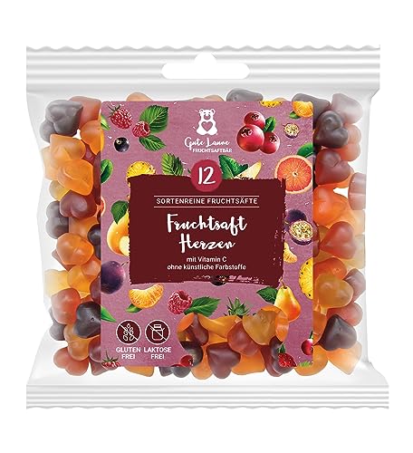 Fruchtsaftherzen | Herzen Gummibärchen | 20% sortenreine Fruchtsäfte | Ohne künstliche Farbstoffe und Geschmacksverstärker | Gluten- und Laktosefrei Fruchtsaftherzen | Herzen Gummibärchen | 20% sortenreine Fruchtsäfte | Ohne künstliche Farbstoffe und Geschmacksverstärker | Gluten- und Laktosefrei von naschlabor
