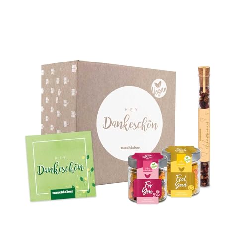 Geschenkbox Vegan Dankeschön | Fruchtgummis und Tee | Vegan For You & Feel Good Geschenkglas | Happiness Früchtetee | Geschenk zum Danke sagen | Für Freunde, Familie, Kollegen oder Mitarbeiter Geschenkbox Vegan Dankeschön | Fruchtgummis und Tee | Vegan For You & Feel Good Geschenkglas | Happiness Früchtetee | Geschenk zum Danke sagen | Für Freunde, Familie, Kollegen oder Mitarbeiter von naschlabor