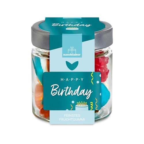 Happy Birthday - Süßes Geburtstagsgeschenk | 120g Fruchtgummi Happy Birthday - Süßes Geburtstagsgeschenk | 120g Fruchtgummi von naschlabor