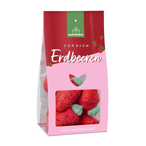 Marshmallowtüte Erdbeere | Fluffig weiche Marshmallows in Erdbeerform für den Sommer | Zum Verschenken, selbst Naschen oder Dekorieren | Erdbeer Marshmallows Marshmallowtüte Erdbeere | Fluffig weiche Marshmallows in Erdbeerform für den Sommer | Zum Verschenken, selbst Naschen oder Dekorieren | Erdbeer Marshmallows von naschlabor