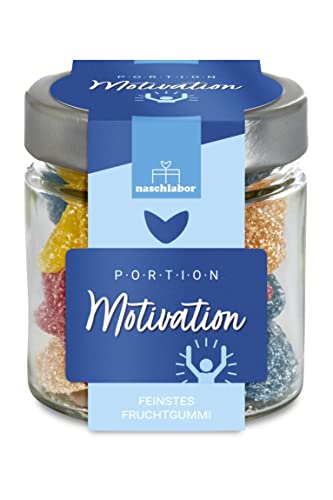 Portion Motivation Fruchtgummi-Mix - Der Motivationsschub zum naschen für die Arbeit, die Schule oder die Uni oder als Geschenk für Freunde, Kollegen oder Kommilitonen von naschlabor