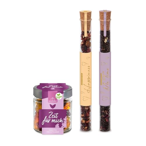 Tee Geschenkset | Früchtetee, Schwarztee & vegane Fruchtgummi | Anti Stress | Me-Time | Geschenk für Frauen, Freundin und Beste Freundin | Geschenk gegen Stress | Zur Erholung & Entspannung | Vegan Tee Geschenkset | Früchtetee, Schwarztee & vegane Fruchtgummi | Anti Stress | Me-Time | Geschenk für Frauen, Freundin und Beste Freundin | Geschenk gegen Stress | Zur Erholung & Entspannung | Vegan von naschlabor