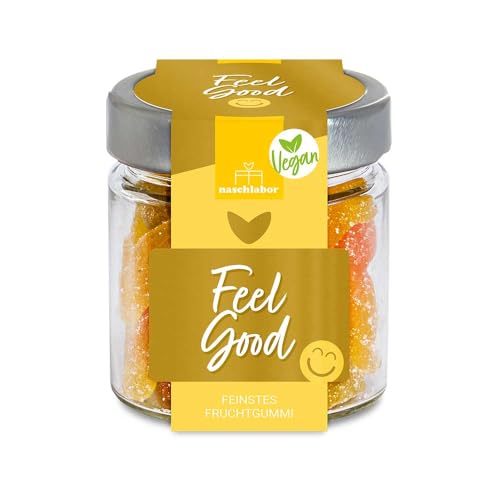 Vegan Feel Good Geschenkglas 120g | 20% sortenreine Fruchtsäfte | Ohne künstliche Farbstoffe und Geschmacksverstärker | Gluten- und Laktosefrei Vegan Feel Good Geschenkglas 120g | 20% sortenreine Fruchtsäfte | Ohne künstliche Farbstoffe und Geschmacksverstärker | Gluten- und Laktosefrei von naschlabor