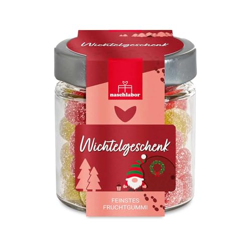Wichtelgeschenk Fruchtgummi in Geschenkglas 120g | Das Perfekte Geschenk zum Wichteln | Mitbringsel | Geschenk zu Weihnachten für Familie, Freunde oder Kollegen | Süße Kleinigkeit Wichtelgeschenk Fruchtgummi in Geschenkglas 120g | Das Perfekte Geschenk zum Wichteln | Mitbringsel | Geschenk zu Weihnachten für Familie, Freunde oder Kollegen | Süße Kleinigkeit von naschlabor