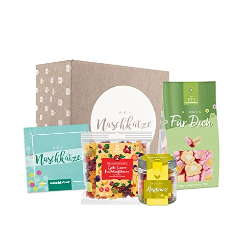 naschlabor Kennenlernpaket | Süßigkeiten Mix mit Marshmallows, Gummibärchen und Fruchtgummi | Geschenkbox mit Gummibärchen, Marshmallows & Grußkarte | naschlabor Kennenlernpaket | Süßigkeiten Mix mit Marshmallows, Gummibärchen und Fruchtgummi | Geschenkbox mit Gummibärchen, Marshmallows & Grußkarte | von naschlabor