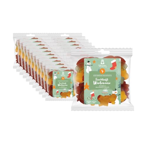 naschlabor x Gute Laune Fruchtsaftbär Weihnachten | sortenreine Fruchtsäfte | Ohne künstliche Farbstoffe und Geschmacksverstärker | Gluten- und Laktosefrei (Fruchtsaft Wintermix) 23 x 150g von naschlabor