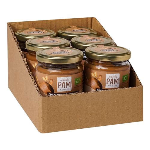 Naturally Pam Creamy Nut Butter | Bio-Mandel-Erdnuss-Mus | Biscuitella – 6 x 150g von naturally PAM BY PAMELA REIF