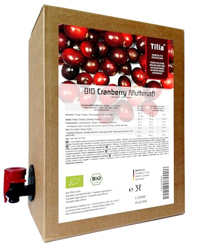 Tilia BIO Cranberry Muttersaft - 100% Direktsaft 3 Liter von naturi.me