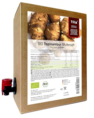 Tilia BIO Topinambur Muttersaft - 100% Direktsaft milchsauer fermentiert 3 Liter von naturi.me