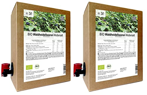 Tilia BIO Waldheidelbeeren Muttersaft - 100% Direktsaft 6 Liter (2 x 3 Liter) von naturi.me