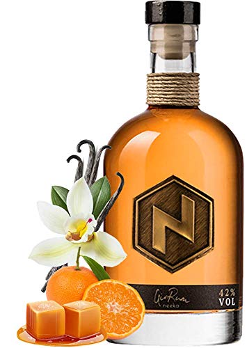 neeka GINRUM | Mandarine + Vanille + Karamell | 0.5 L | Handcrafted in the Black Forest – Germany | 100% GinRum Geschmack von neeka
