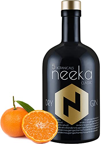 neeka CLASSIC | Mandarinen-Gin | 0.5 L | Premium Dry Gin & Handcrafted in the Black Forest – Germany | 100% Gin Geschmack von neeka