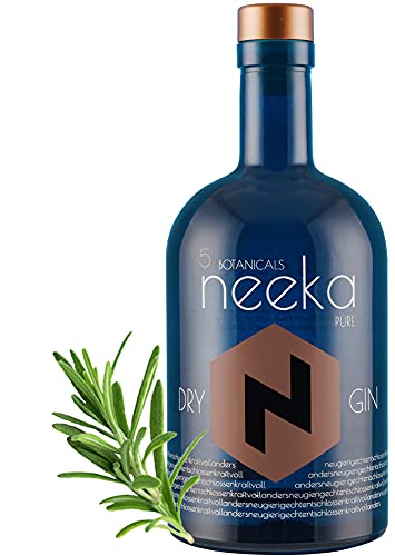 neeka PURE | Mediterraner Rosmarin-Gin | 0.5 L | Premium Dry Gin & Handcrafted in the Black Forest – Germany | 100% Gin Geschmack von neeka