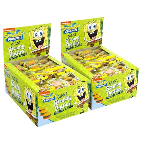 Spongebob Squarepants Giant Krabby Patties Gummy Candy (Pack of 36) von Nickelodeon