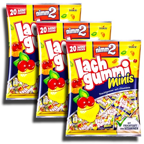 3 er Pack nimm2 Lachgummi minis 20er Fruchtgummi 3 x 210 g 3 er Pack nimm2 Lachgummi minis 20er Fruchtgummi 3 x 210 g von nimm2 Lachgummi