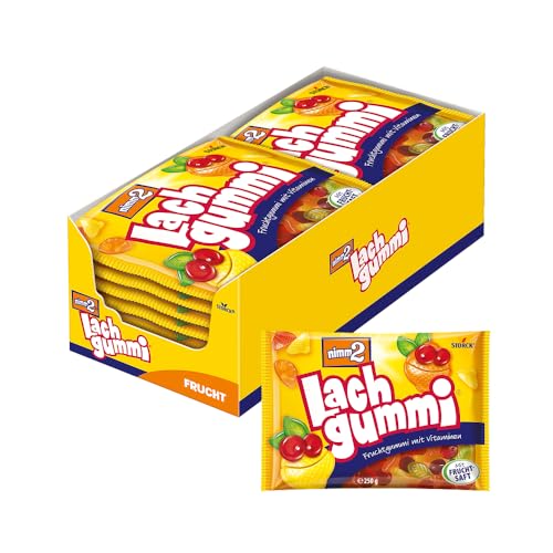 nimm2 Lachgummi – 15 x 250g – Fruchtgummi mit Fruchtsaft und Vitaminen von nimm2 Lachgummi