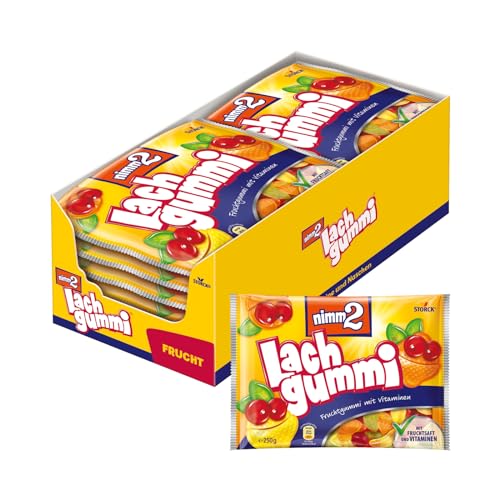 nimm2 Lachgummi – 15 x 250g – Fruchtgummi mit Fruchtsaft und Vitaminen von nimm2 Lachgummi