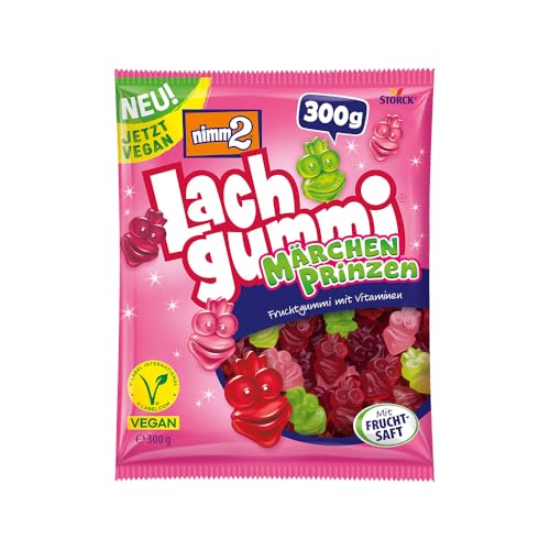 nimm2 Lachgummi Märchenprinzen – 1 x 300g – Vegetarisches Fruchtgummi mit Fruchtsaft und Vitaminen von nimm2 Lachgummi