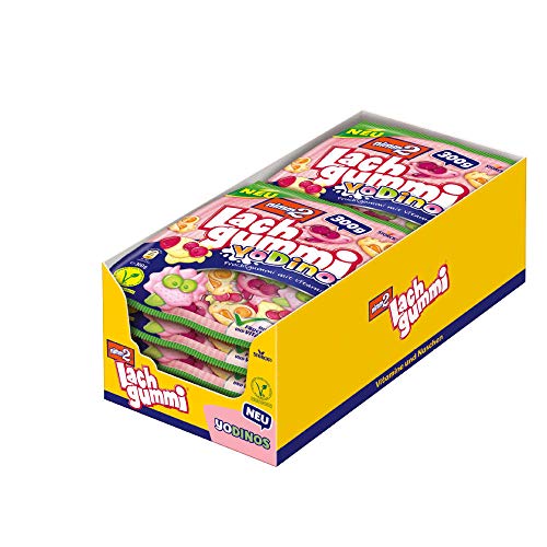 nimm2 Lachgummi YoDinos (10 x 300g) / Vegetarisches Fruchtgummi mit Fruchtsaft und Vitaminen von nimm2 Lachgummi