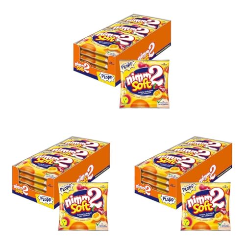 nimm2 Soft – 3 x 15 x 116g (45 x 116g) – Gefüllte Kaubonbons in vier Sorten mit Fruchtsaft und Vitaminen von nimm2 soft