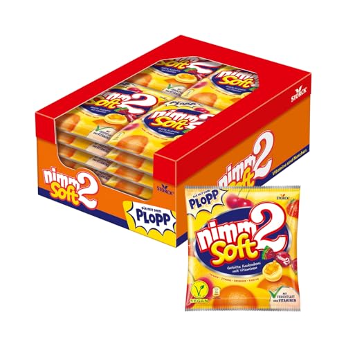 nimm2 Soft – 20 x 195g – Gefüllte Kaubonbons in vier Sorten mit Fruchtsaft und Vitaminen nimm2 Soft – 20 x 195g – Gefüllte Kaubonbons in vier Sorten mit Fruchtsaft und Vitaminen von nimm2 soft