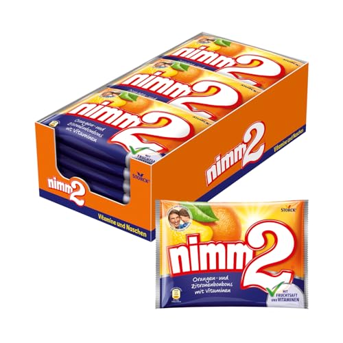 nimm2 Bonbons – 20 x 240g – Gefüllte Bonbons mit Fruchtsaft und Vitaminen von nimm2